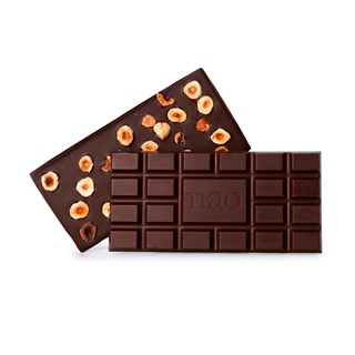 Nao Chocolat noir sao tomé 72% aux noisettes en tablette bio 80g - 2901